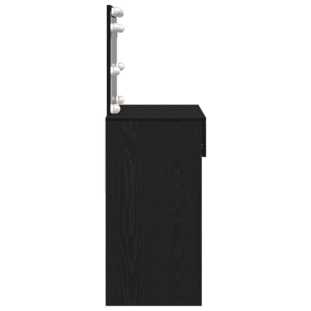 Schminktisch Schwarz Eichen-Optik 100 x 40 x 120 cm