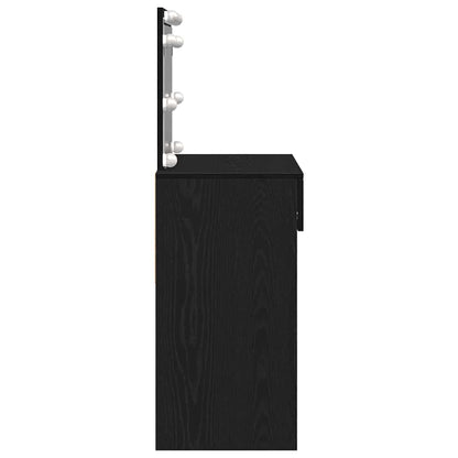 Schminktisch Schwarz Eichen-Optik 100 x 40 x 120 cm