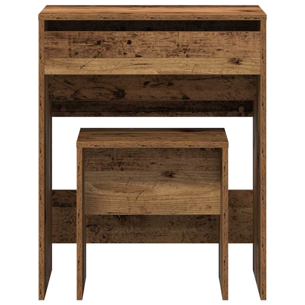 Schminktisch 2 Stk. Altholz 60 x 40 x 75 cm Holzwerkstoff