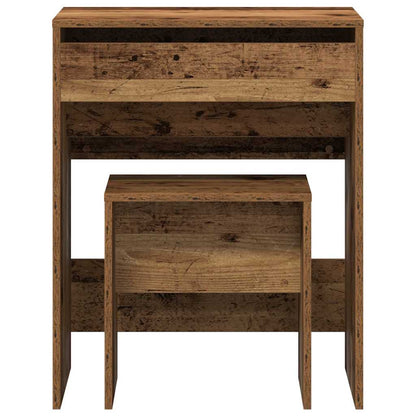 Schminktisch 2 Stk. Altholz 60 x 40 x 75 cm Holzwerkstoff