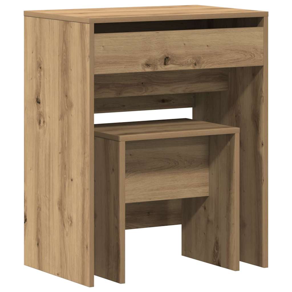 Schminktisch 2 stk. Artisan-Eiche 60 x 40 x 75 cm Holzwerkstoff
