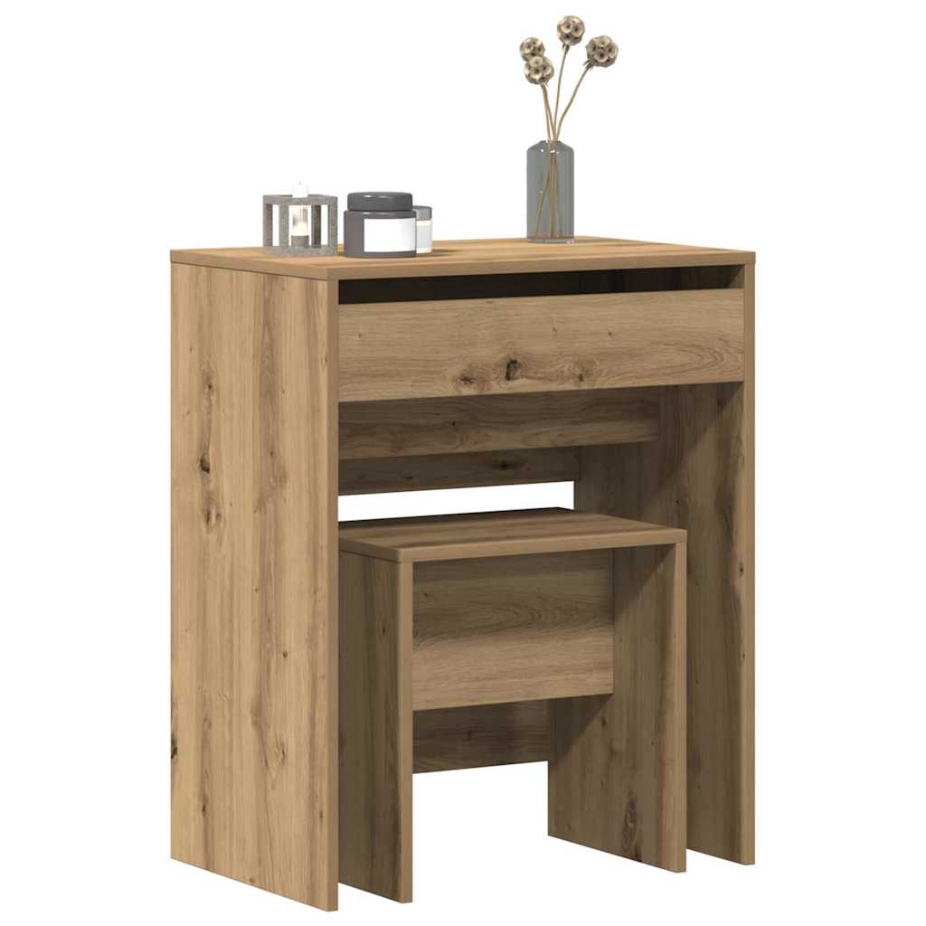 Schminktisch 2 stk. Artisan-Eiche 60 x 40 x 75 cm Holzwerkstoff