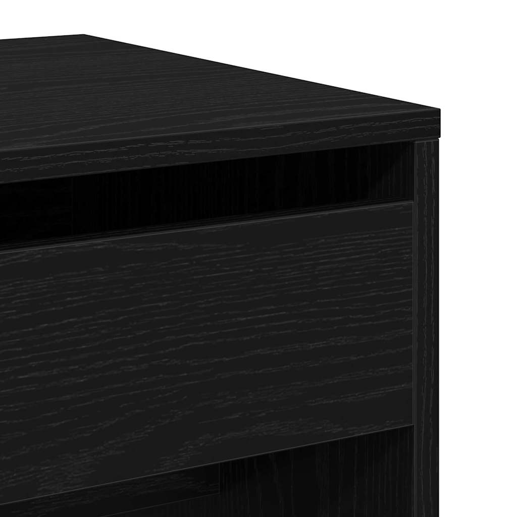 Schminktisch 2 Stk. Schwarz Eichen-Optik 60 x 40 x 75 cm