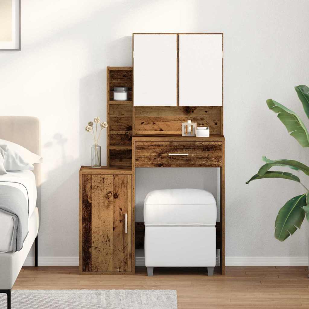 Schminktisch Altholz 80 x 35 x 132 cm Holzwerkstoff