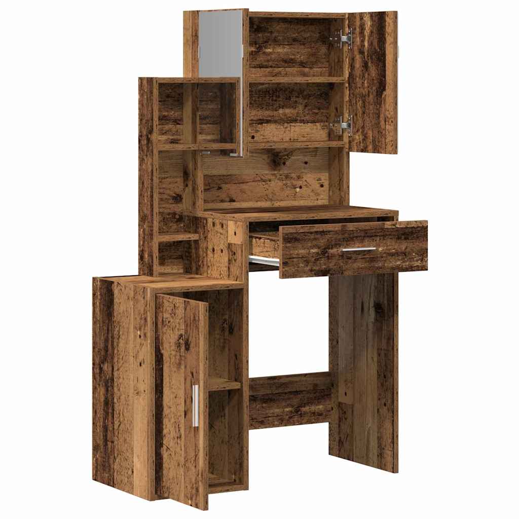 Schminktisch Altholz 80 x 35 x 132 cm Holzwerkstoff