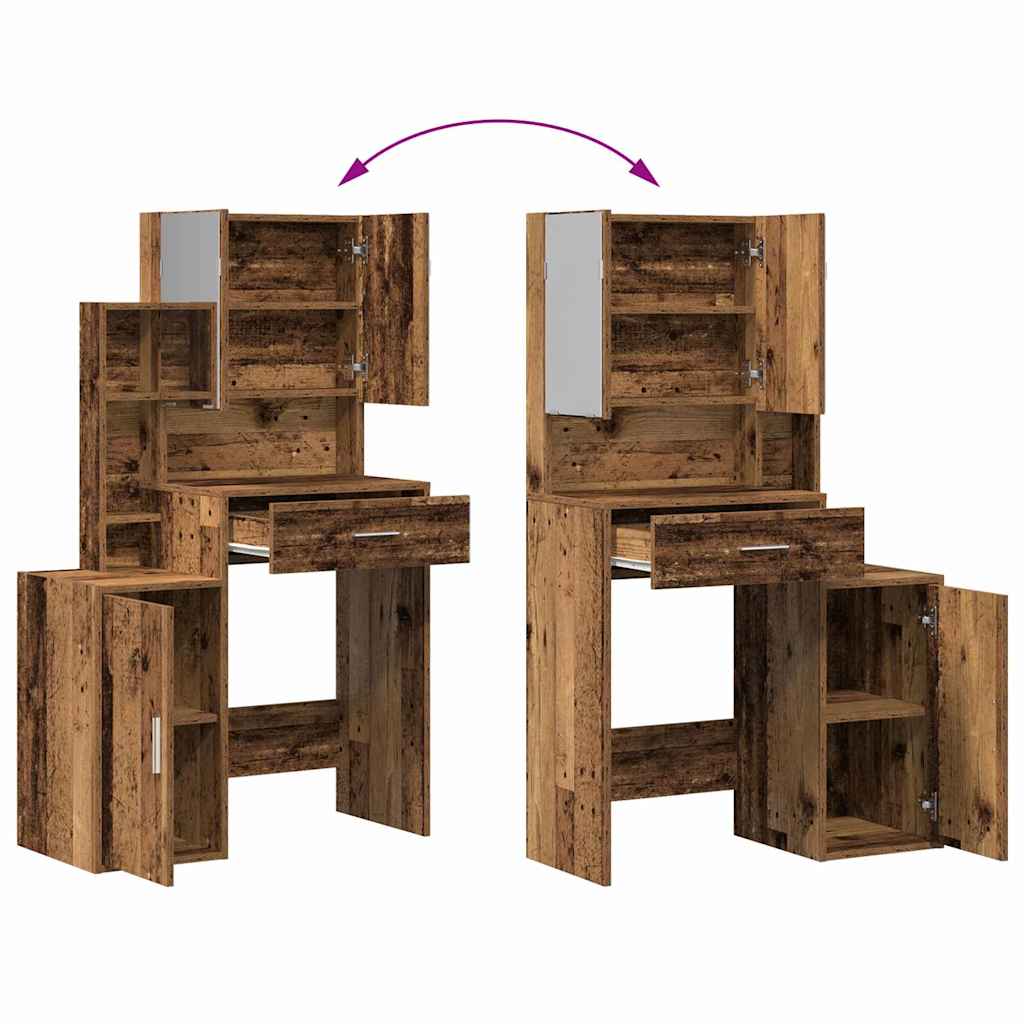 Schminktisch Altholz 80 x 35 x 132 cm Holzwerkstoff