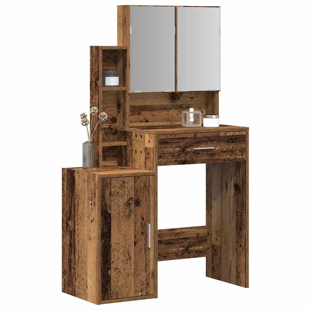 Schminktisch Altholz 80 x 35 x 132 cm Holzwerkstoff