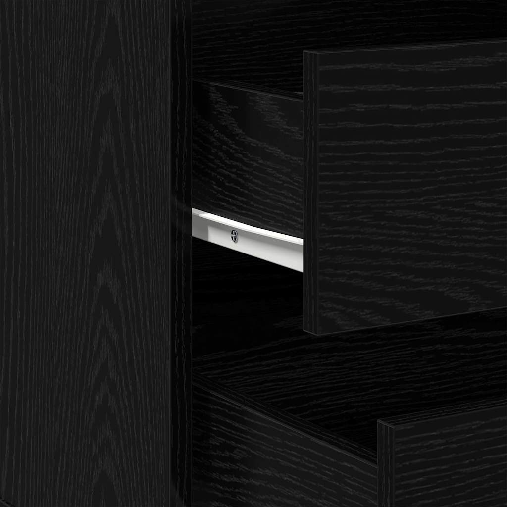 Schubladenschrank 3-Schublade Schwarz 61 x 41 x 58 cm