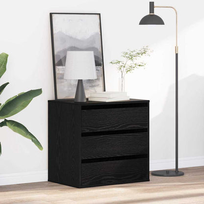 Schubladenschrank 3-Schublade Schwarz 61 x 41 x 58 cm