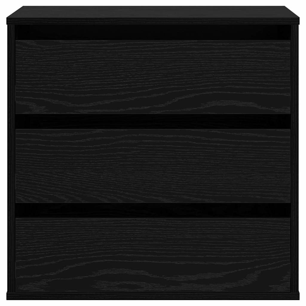 Schubladenschrank 3-Schublade Schwarz 61 x 41 x 58 cm
