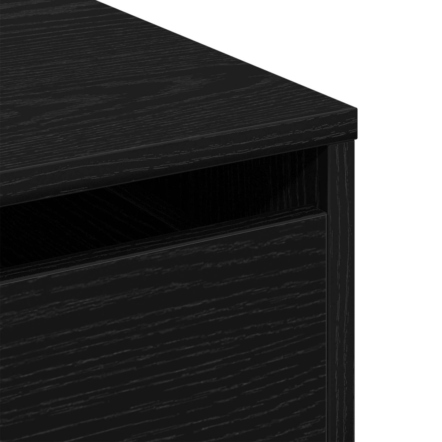 Schubladenschrank 3-Schublade Schwarz 80 x 41 x 58 cm