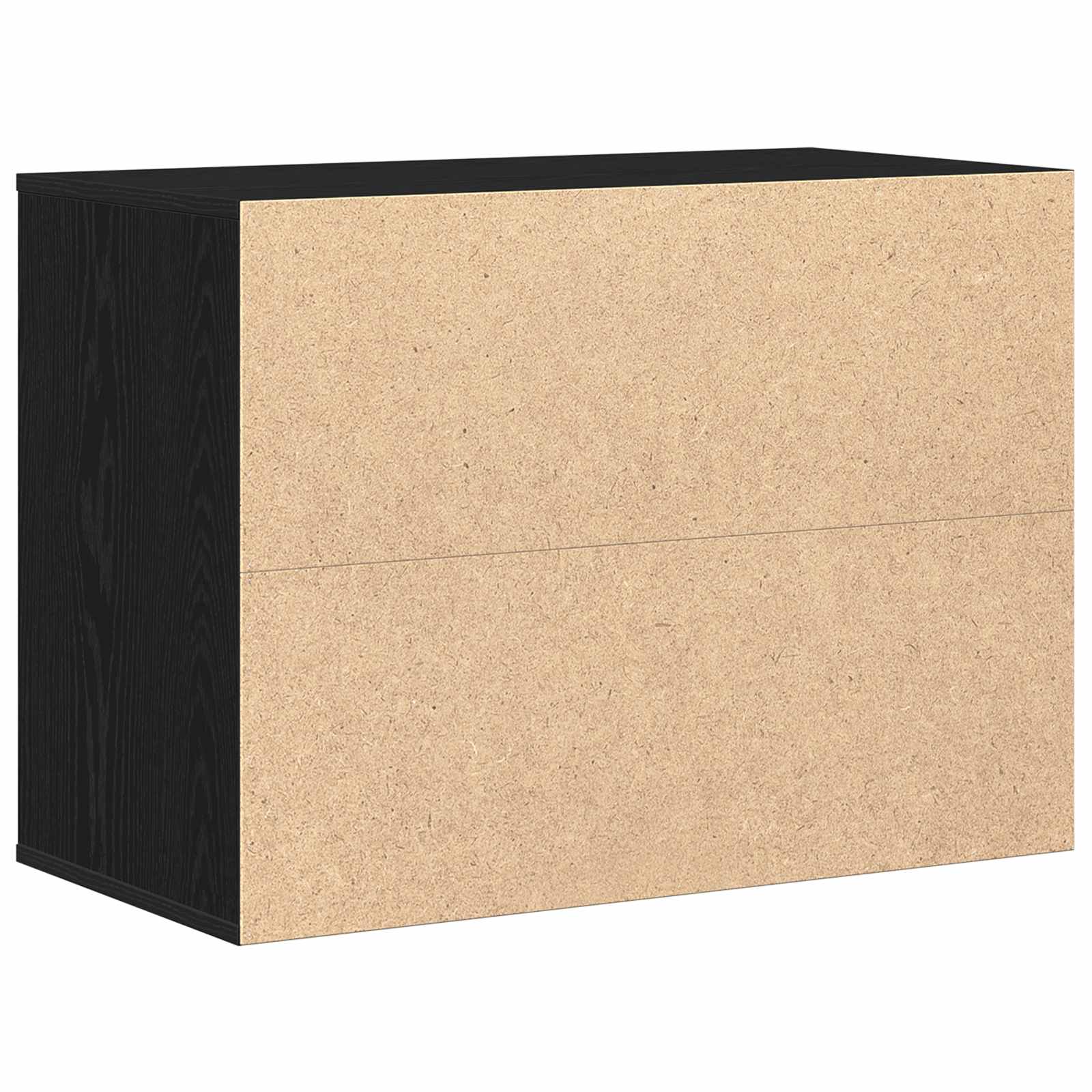 Schubladenschrank 3-Schublade Schwarz 80 x 41 x 58 cm