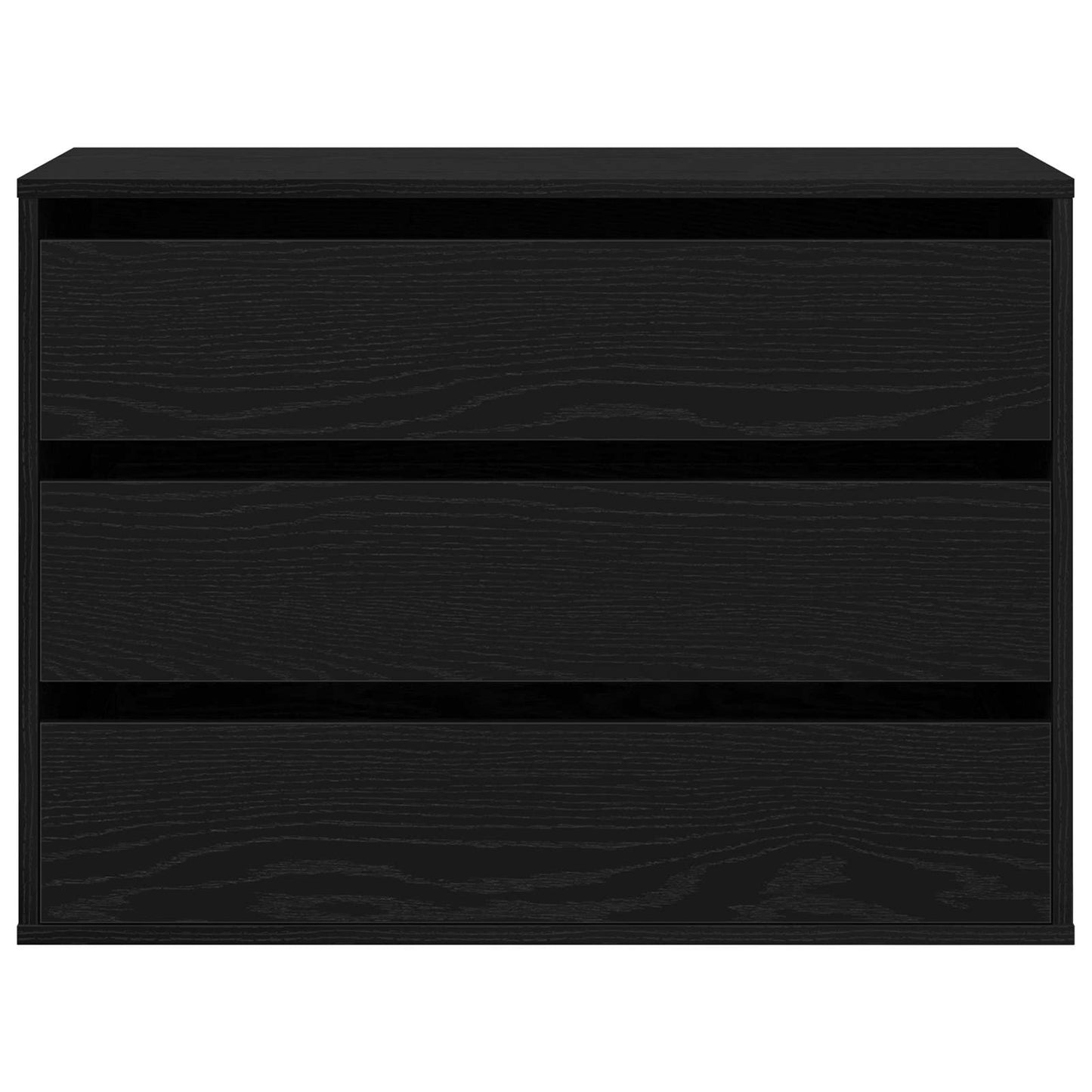 Schubladenschrank 3-Schublade Schwarz 80 x 41 x 58 cm