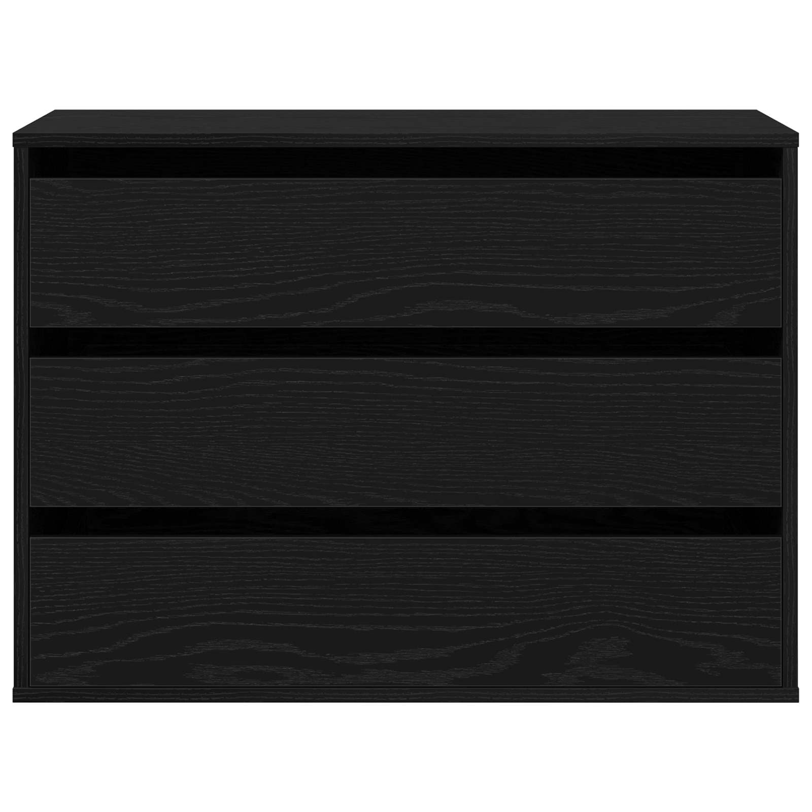 Schubladenschrank 3-Schublade Schwarz 80 x 41 x 58 cm