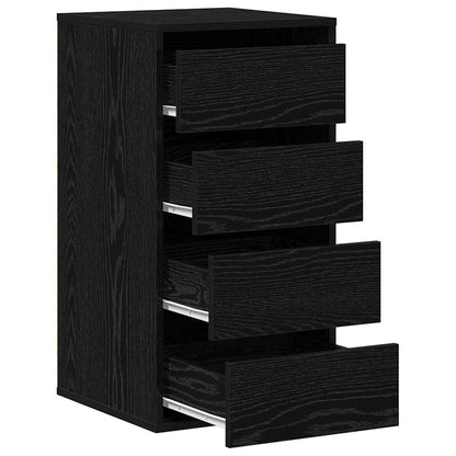 Schubladenschrank 3-Schublade Schwarz 40 x 41 x 76 cm