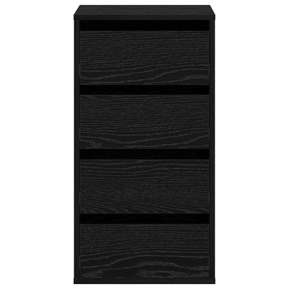 Schubladenschrank 3-Schublade Schwarz 40 x 41 x 76 cm