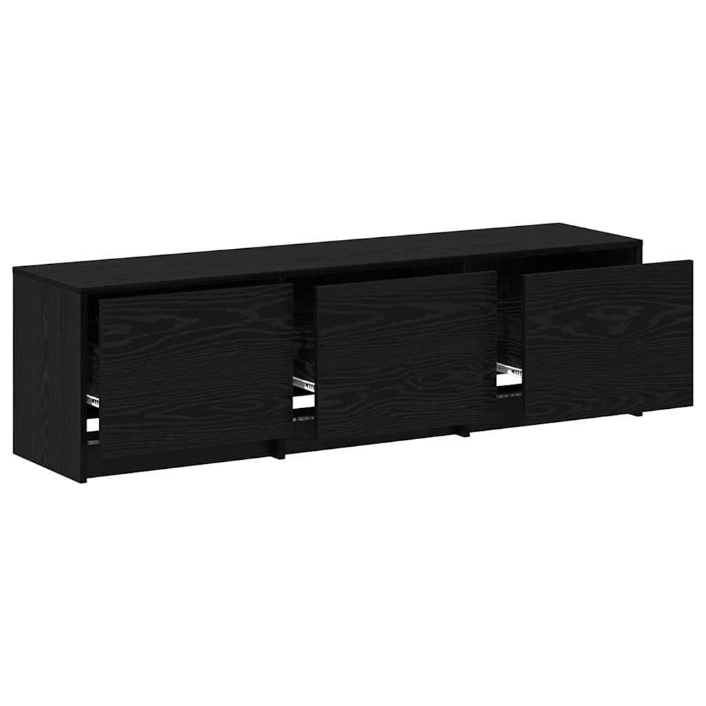 TV-Schrank Schwarz Eichen-Optik 140 x 34 x 40 cm Holzwerkstoff