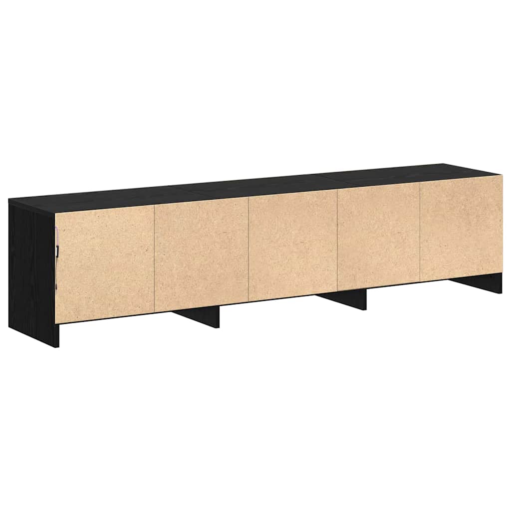 TV-Schrank Schwarz Eichen-Optik 162,5 x 34 x 40 cm