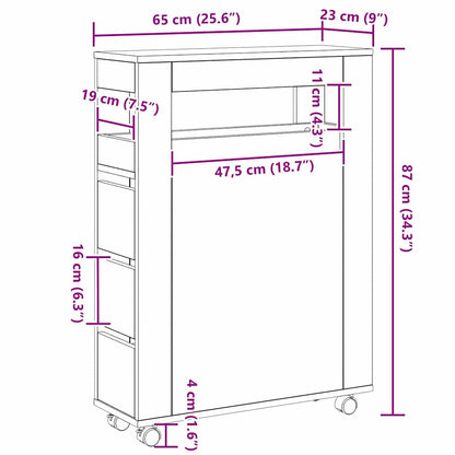 Badezimmermöbel-Set 65 x 23 x 87 cm Holzwerkstoff