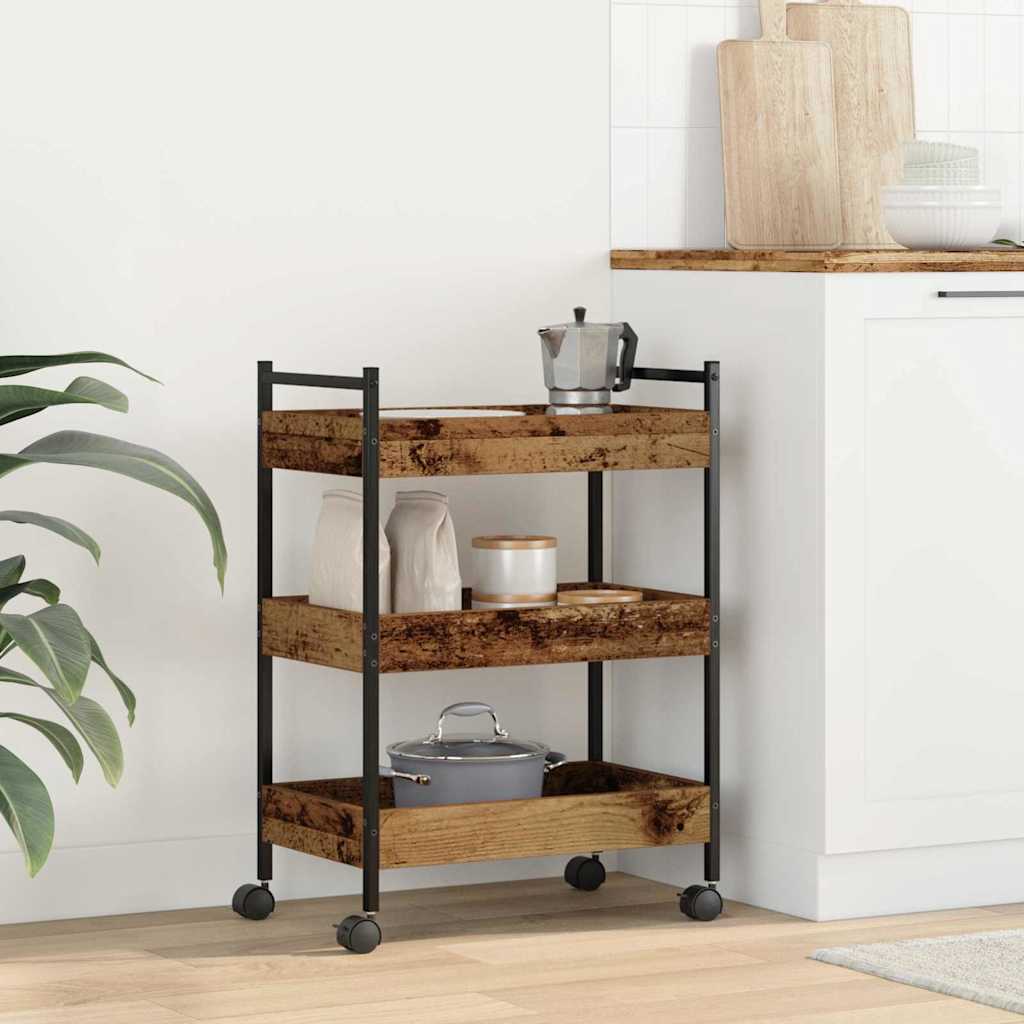 Küchentrolley Altholz 50 x 30 x 70 cm Holzwerkstoff
