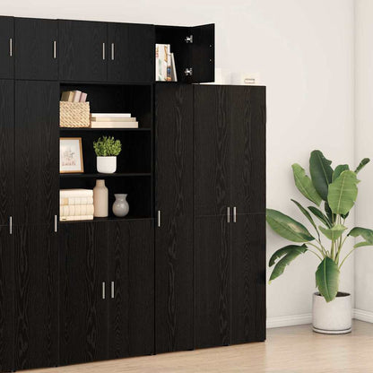 Wandschrank Schwarz Eichen-Optik 30 x 42,5 x 39,5 cm