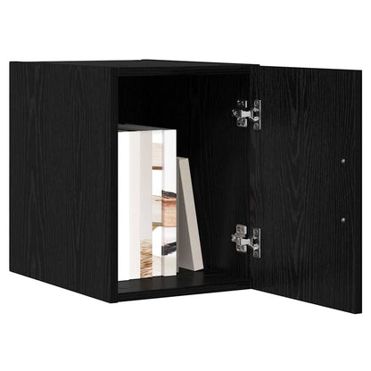 Wandschrank Schwarz Eichen-Optik 30 x 42,5 x 39,5 cm
