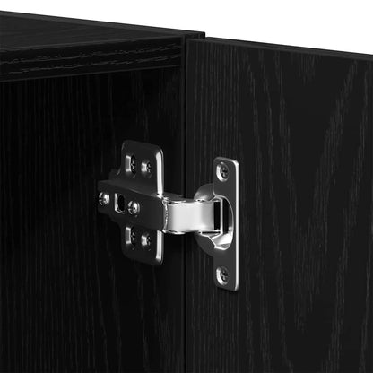 Wandschrank Schwarz Eichen-Optik 70 x 42,5 x 40 cm