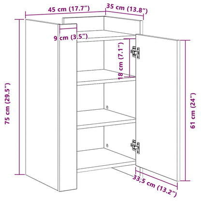 Sideboard Altholz 45 x 35 x 75 cm