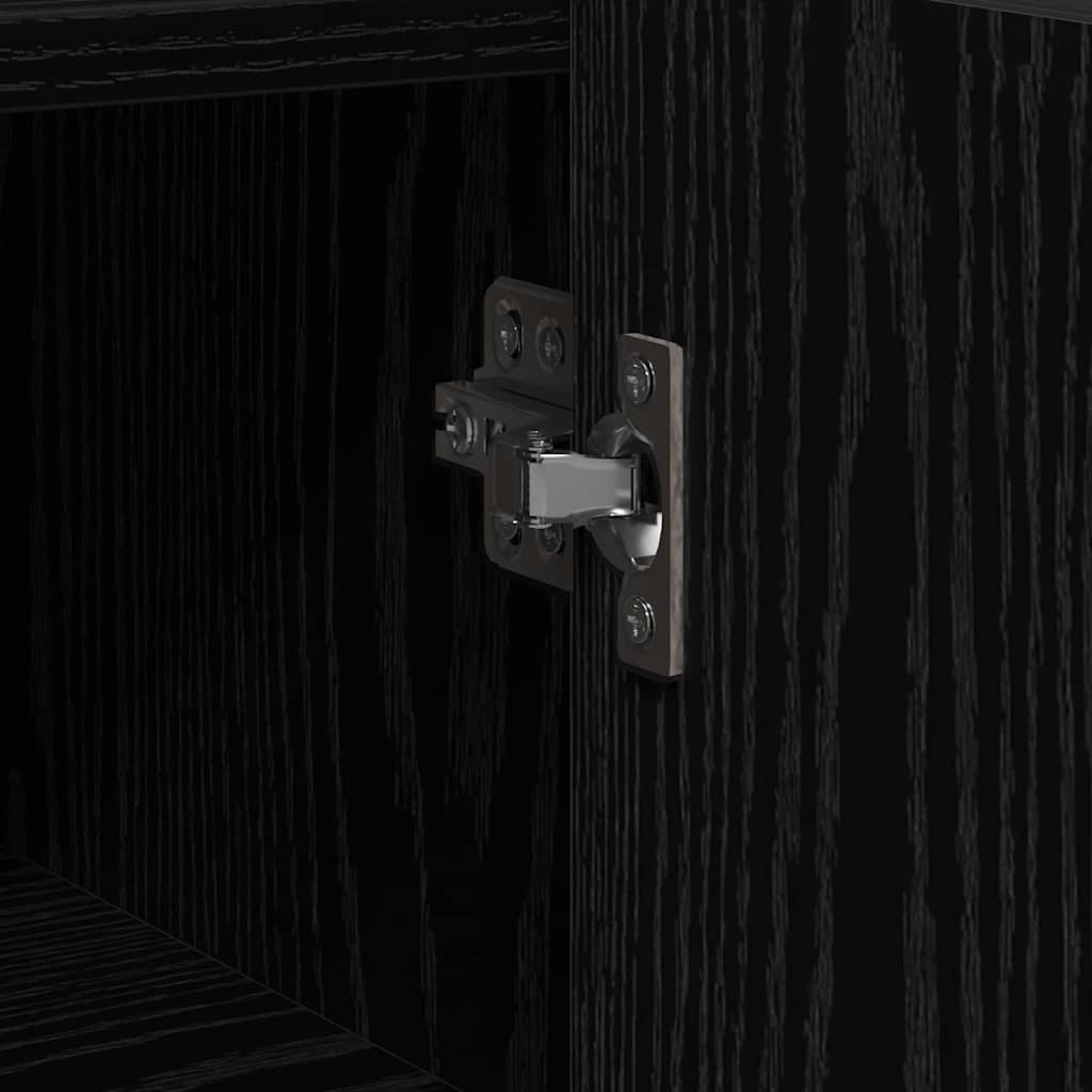 Sideboard Schwarz Eichen-Optik 45 x 35 x 75 cm