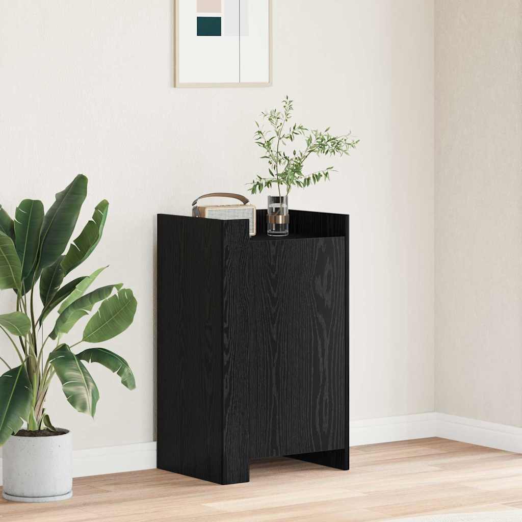Sideboard Schwarz Eichen-Optik 45 x 35 x 75 cm