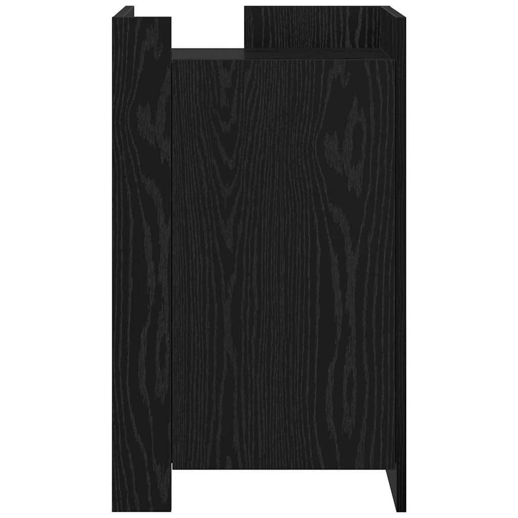 Sideboard Schwarz Eichen-Optik 45 x 35 x 75 cm