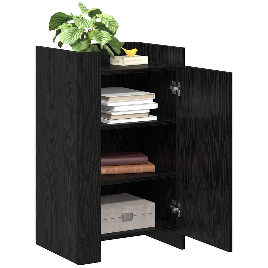 Sideboard Schwarz Eichen-Optik 45 x 35 x 75 cm