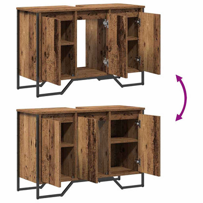 Waschbeckenschrank Altholz 91 x 35 x 60 cm Holzwerkstoff