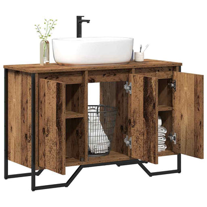 Waschbeckenschrank Altholz 91 x 35 x 60 cm Holzwerkstoff