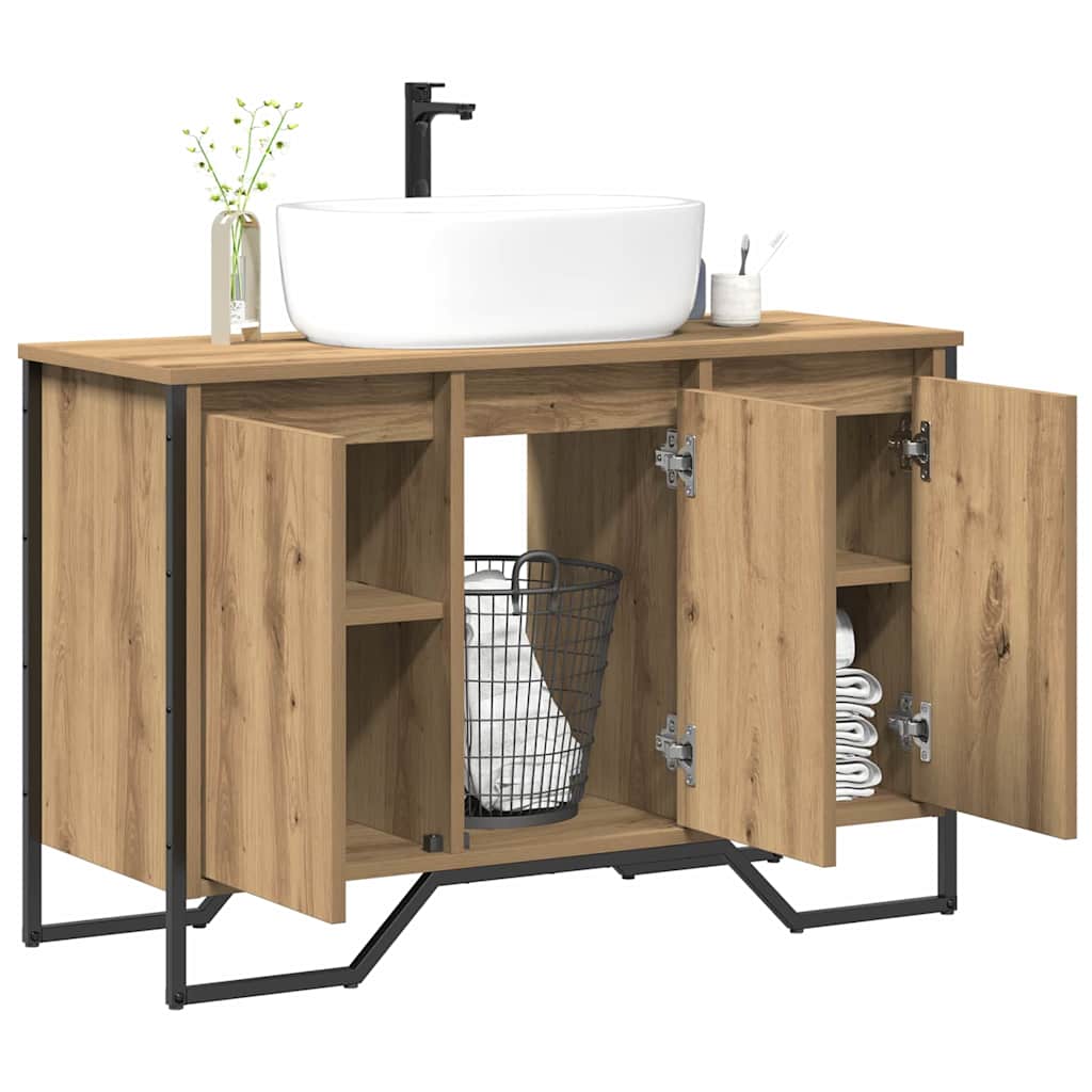Waschbeckenunterschrank mit Tür Artisan Eiche 91 x 35 x 60 cm