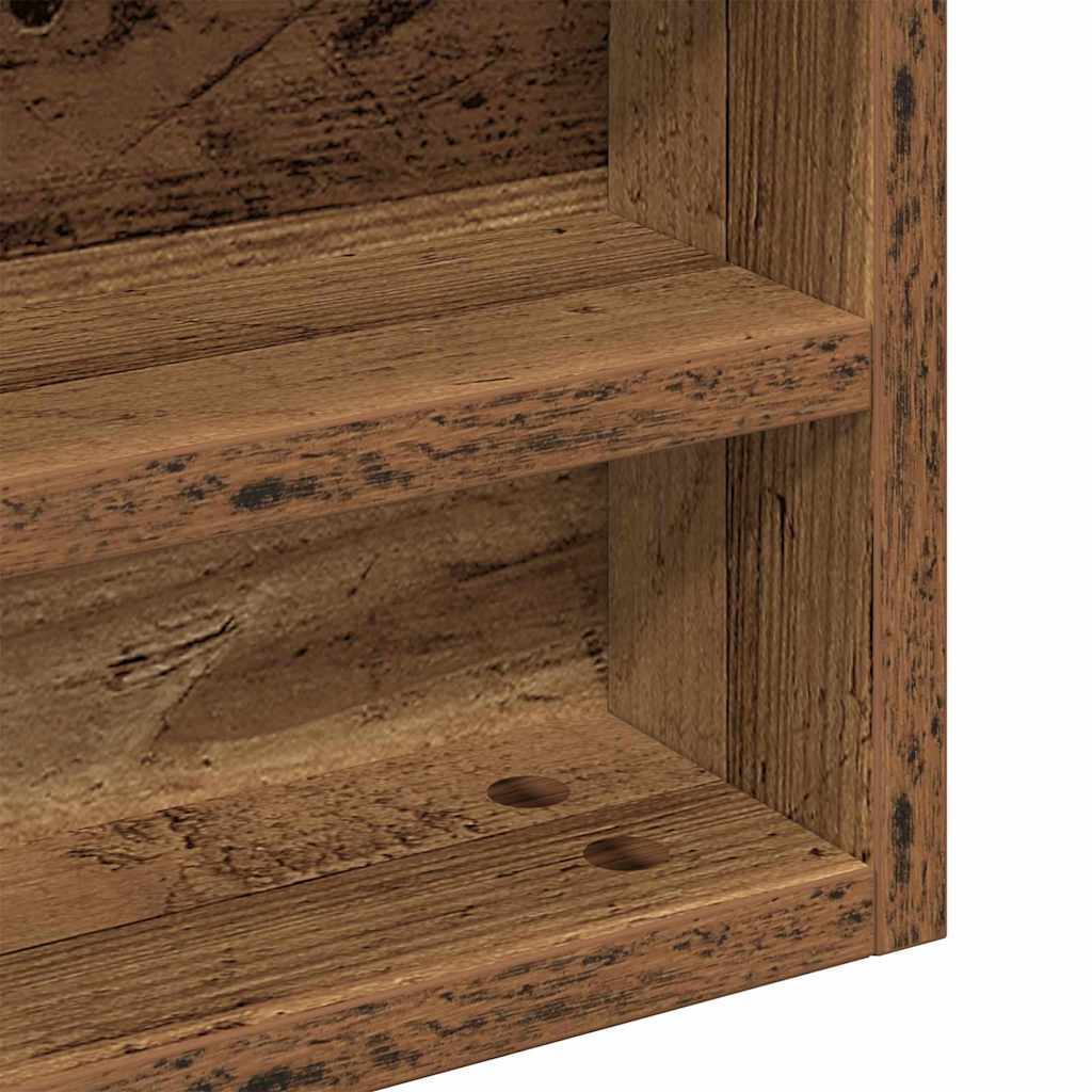 Vitrine Wandhalterung Altholz 100 x 8,5 x 75 cm Holzwerkstoff