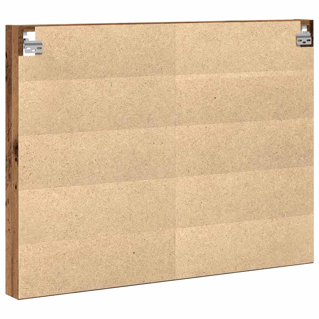 Vitrine Wandhalterung Altholz 100 x 8,5 x 75 cm Holzwerkstoff