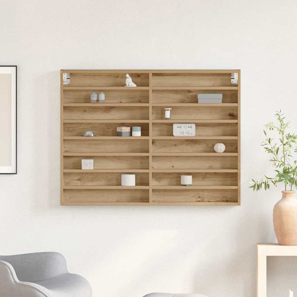 Vitrine Wandhalterung Artisan-Eiche 100 x 8,5 x 75 cm