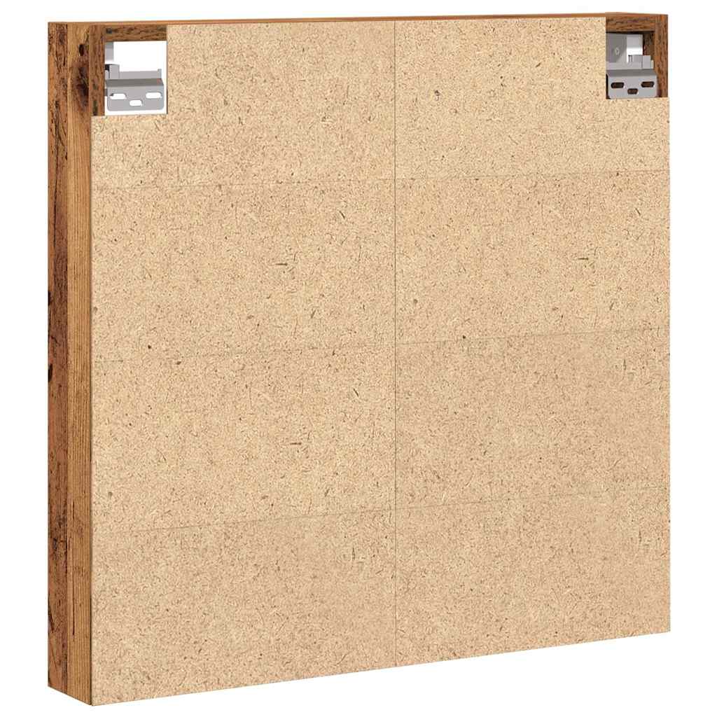 Vitrine Wandhalterung Altholz 60 x 8,5 x 58 cm Holzwerkstoff
