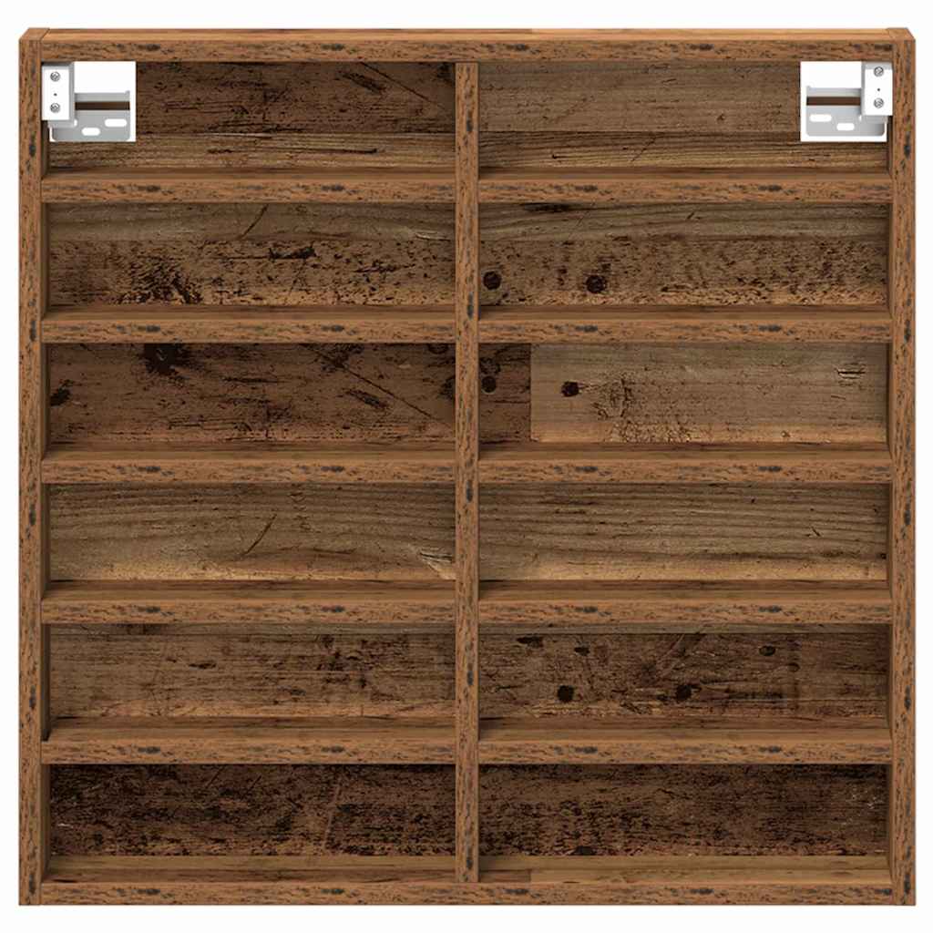 Vitrine Wandhalterung Altholz 60 x 8,5 x 58 cm Holzwerkstoff