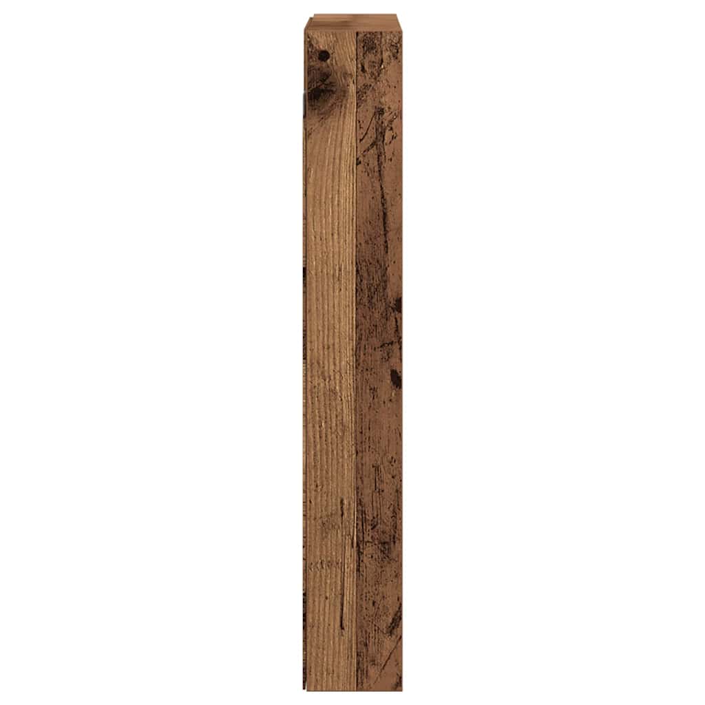 Vitrine Wandhalterung Altholz 60 x 8,5 x 58 cm Holzwerkstoff