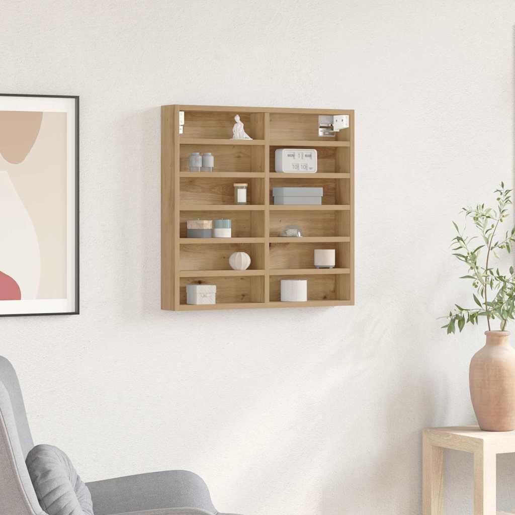 Vitrine Wandhalterung Artisan-Eiche 60 x 8,5 x 58 cm