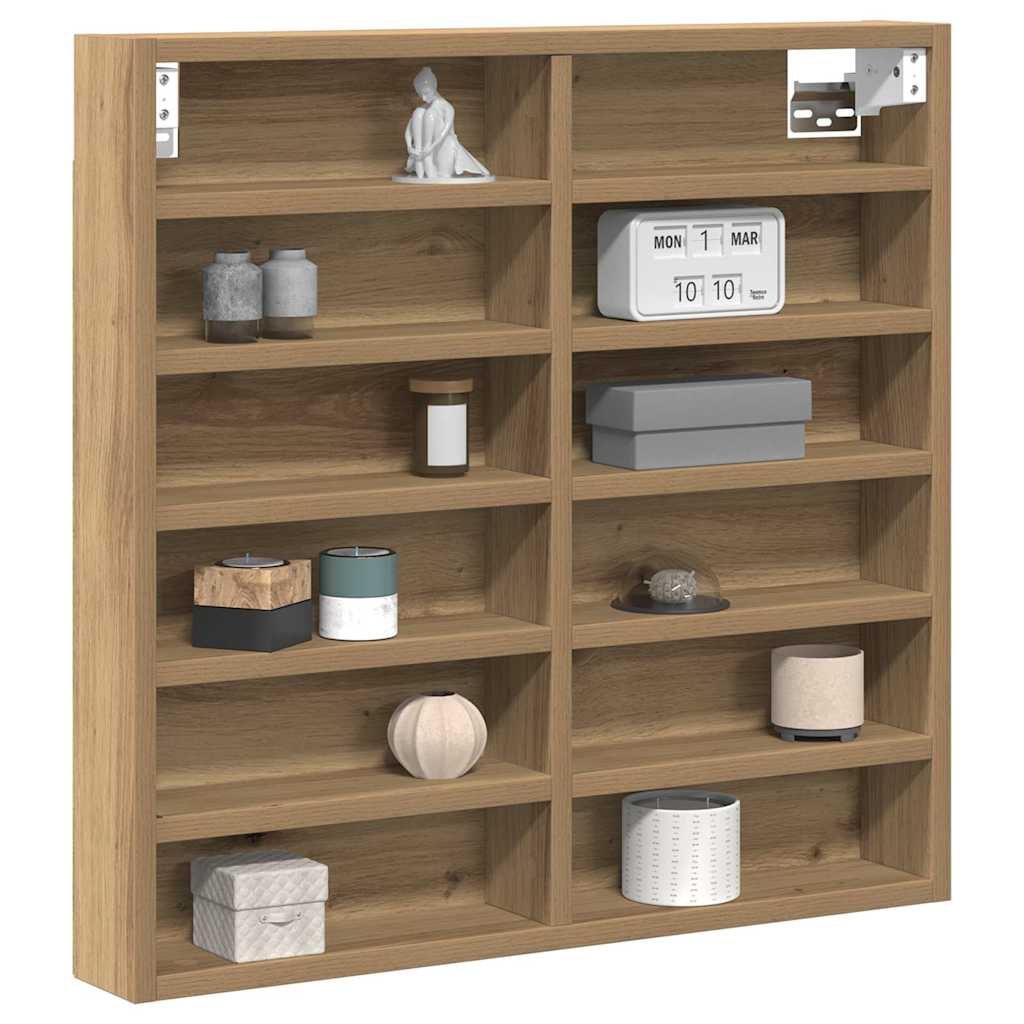Vitrine Wandhalterung Artisan-Eiche 60 x 8,5 x 58 cm
