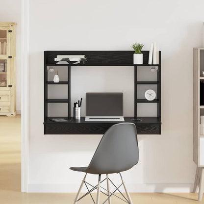 Wandtisch Schwarz Eichen-Optik 105 x 48 x 75 cm Holzwerkstoff