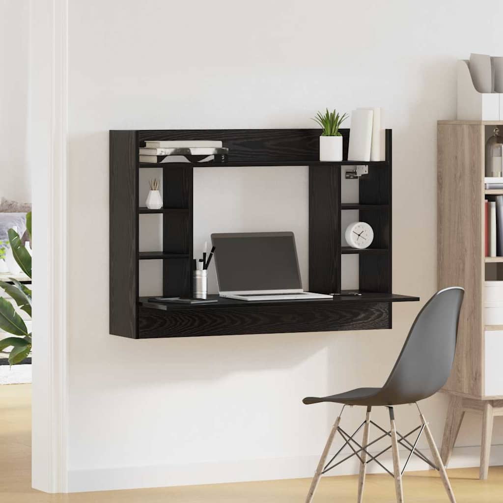 Wandtisch Schwarz Eichen-Optik 105 x 48 x 75 cm Holzwerkstoff