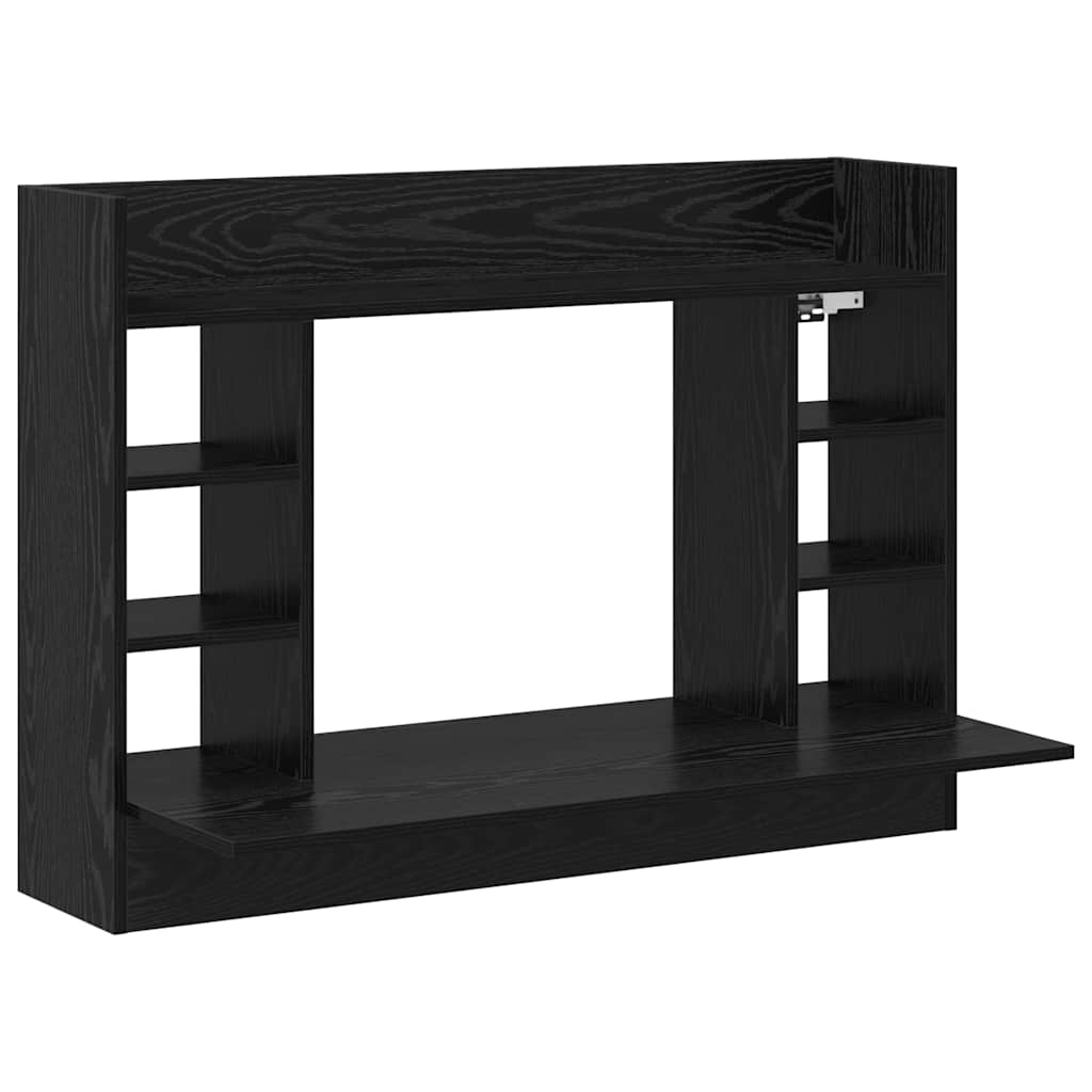 Wandtisch Schwarz Eichen-Optik 105 x 48 x 75 cm Holzwerkstoff