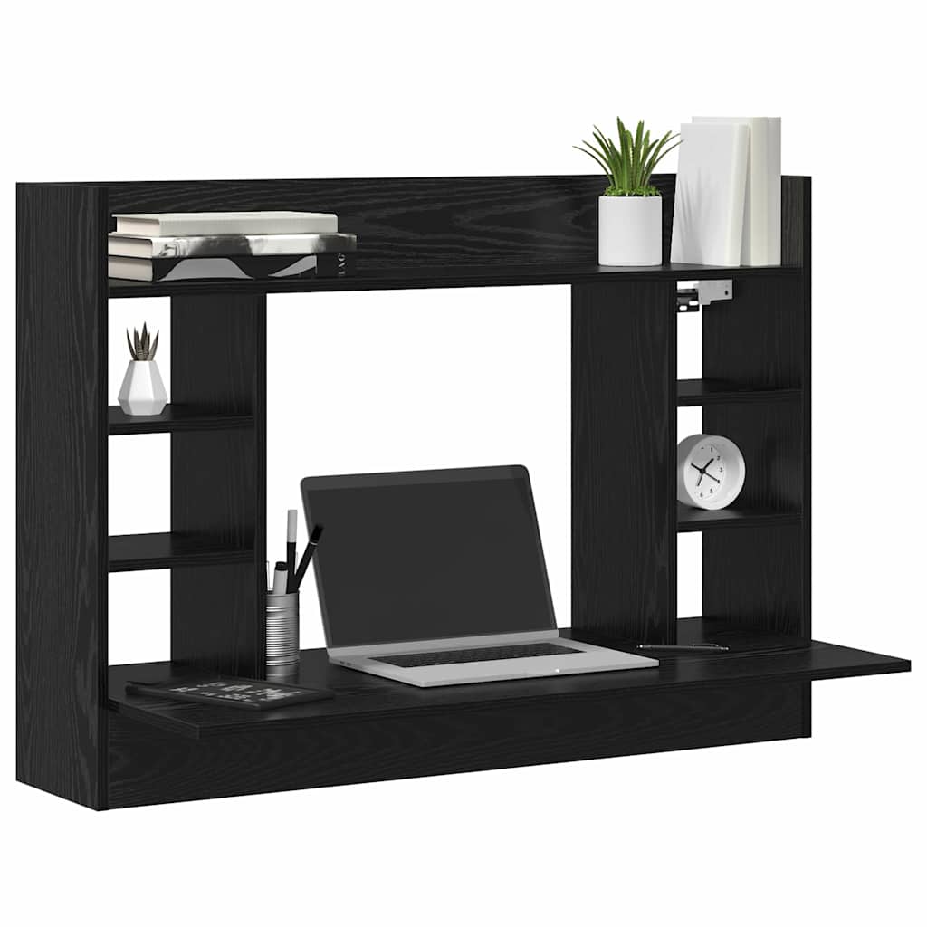 Wandtisch Schwarz Eichen-Optik 105 x 48 x 75 cm Holzwerkstoff