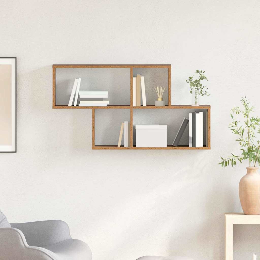 Wandregal Wandhalterung Braun Holzwerkstoff