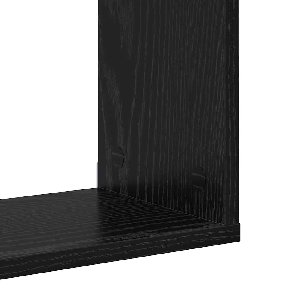 Wandregal mit Regal Wandmontiert Sonstiges Schwarz Eichen-Optik