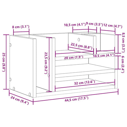 Schreibtisch Organizer Altholz 44,5 x 24 x 25 cm Holzwerkstoff